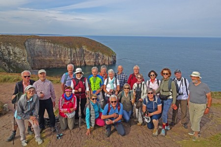 Pause devant les falaises de 70 m de haut !